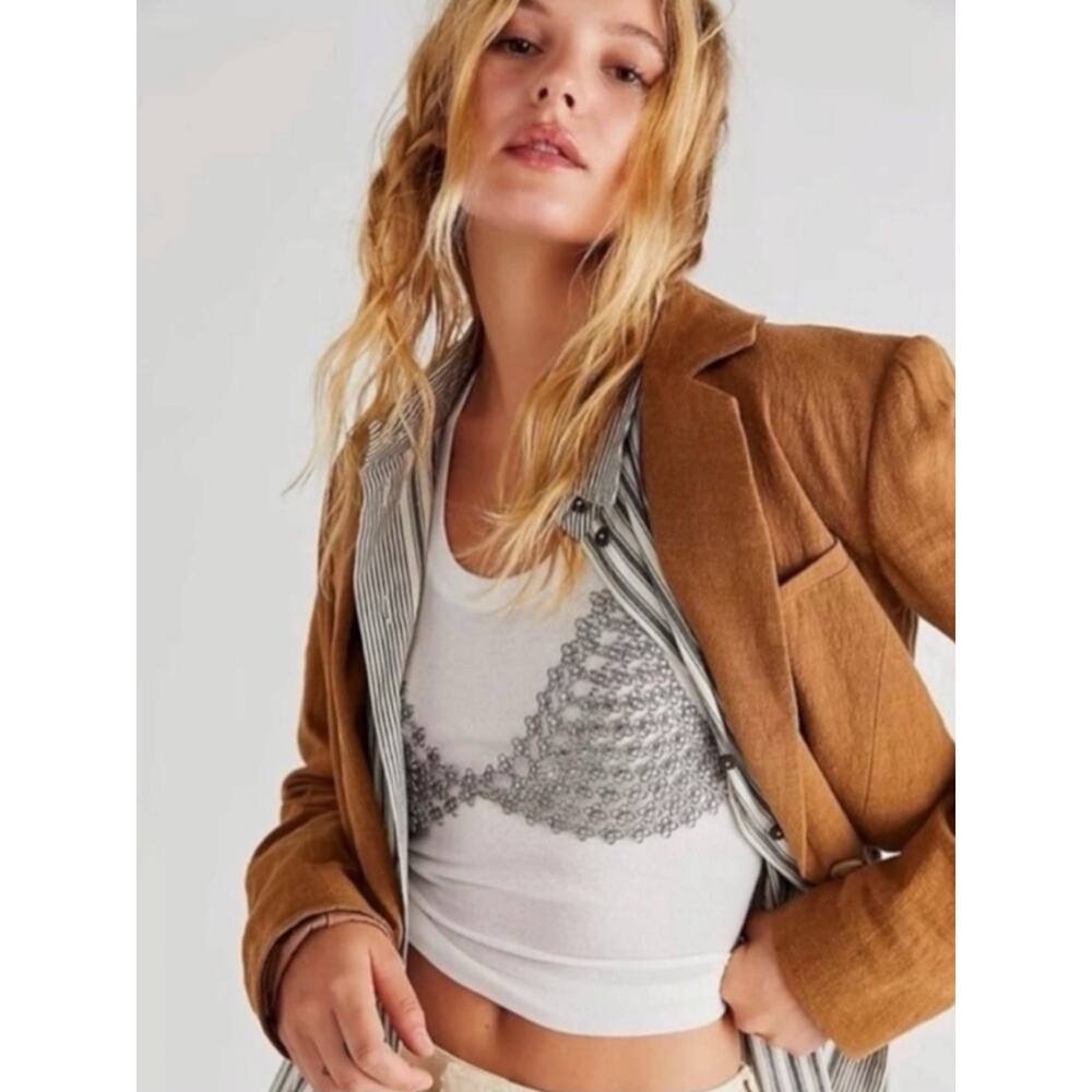 Free People Schools Out Body Chain Silver Festival Coachella Bohemian Beach NEW